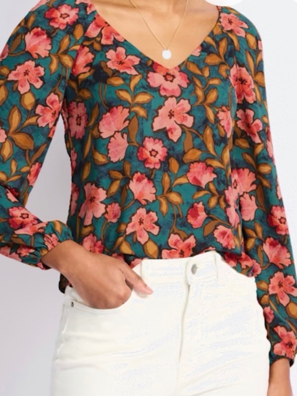 Les Serein Long Sleeved Floral Top